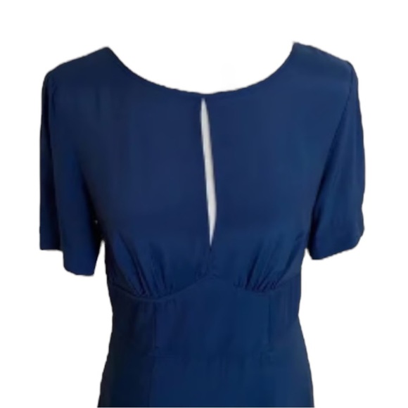 NWT ModCloth Women's Modest The Keyhole Story A-Line Dress - Navy - Size 8 - Picture 5 of 8